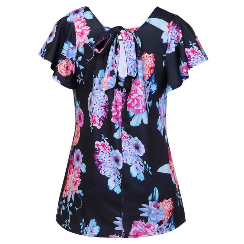 ☀️SOLD☀️NWT Black Floral Blouse from Blanca Line - Picture 5 of 5